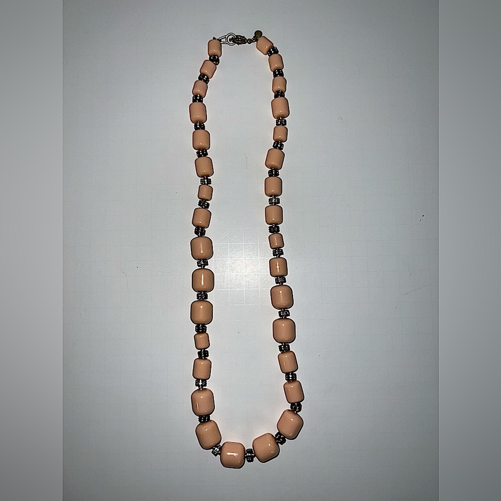 J.Crew Coral jumbo bead necklace